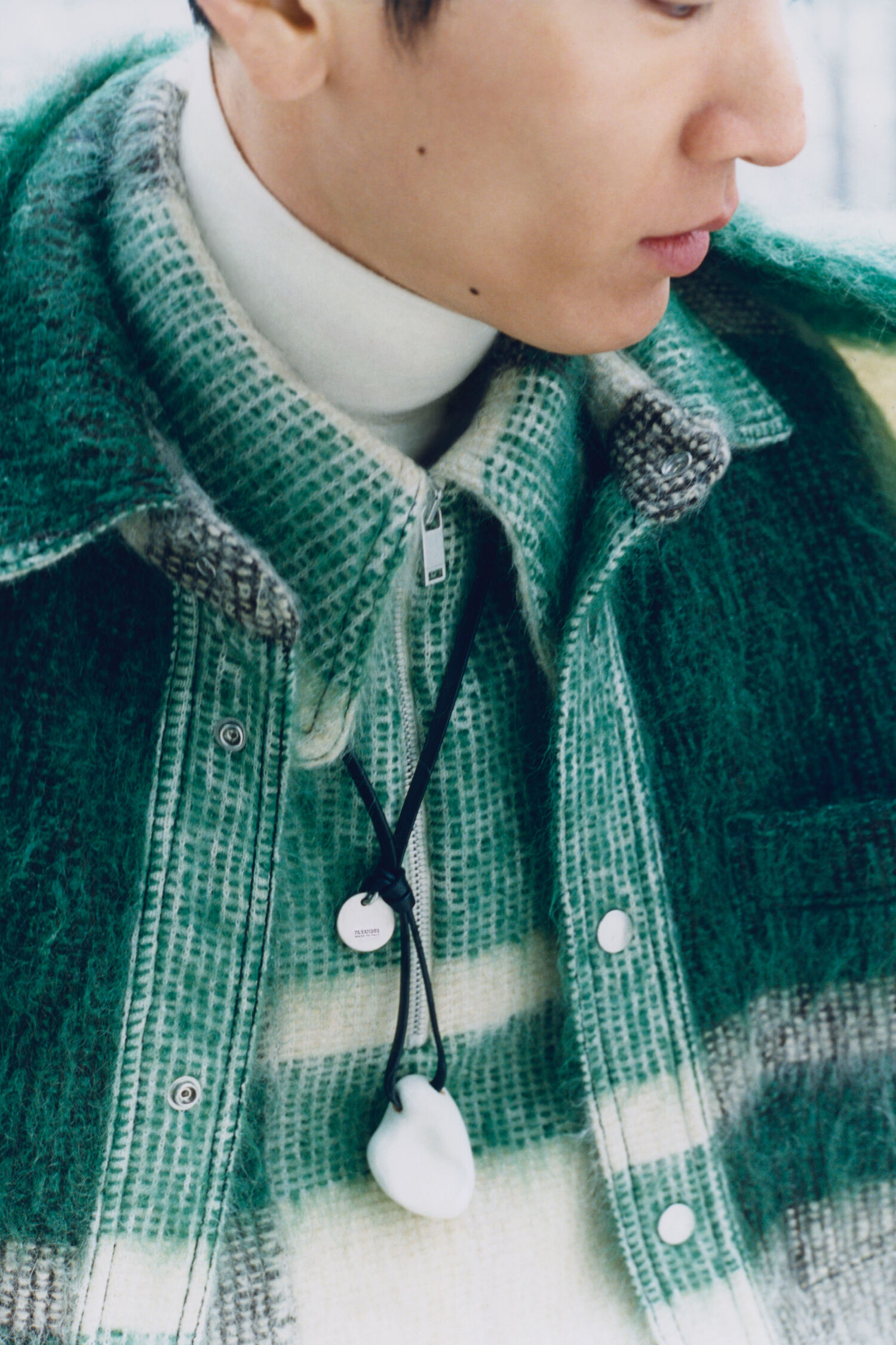 JIL SANDER 水色 レザー フラットシューズ（今すぐ欲しくなる！定番 