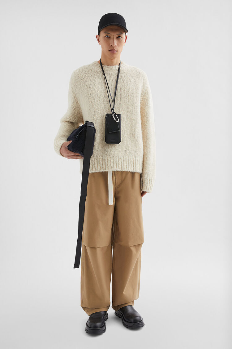 Wool Blend Crew-Neck Sweater - Sweaters Wool Blend Crew-Neck Sweater - Sweaters - Image 1