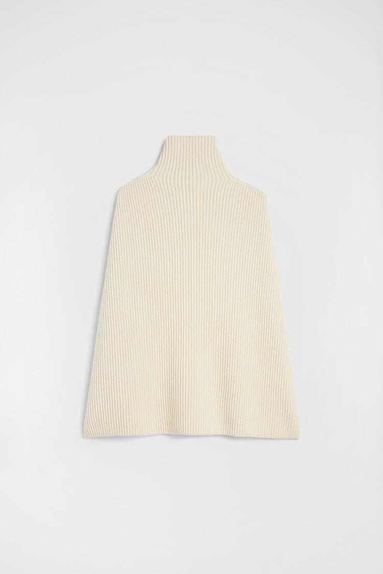 Midweight Wool High-Neck Cape - Sweaters Midweight Wool High-Neck Cape - Sweaters - Image 7