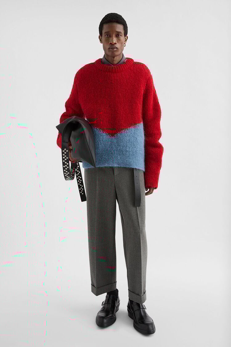 Wool Blend Crew-Neck Sweater - Sweaters Wool Blend Crew-Neck Sweater - Sweaters - Image 1