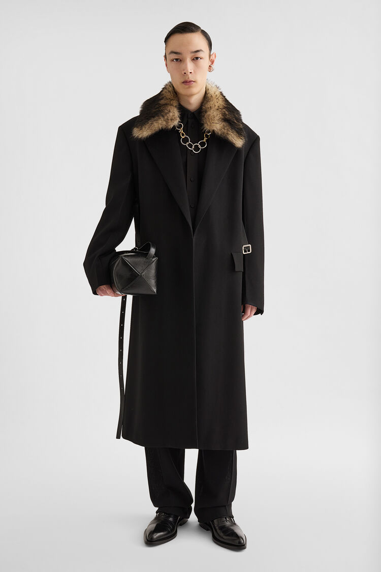 Wool Canvas Tailored Coat - Coats Wool Canvas Tailored Coat - Coats - Image 1
