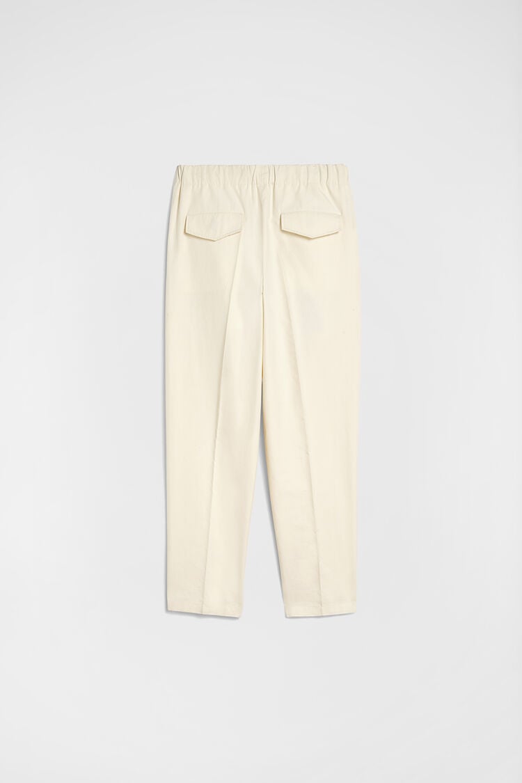 Hose mit schmal zulaufendem Bein aus leichter Baumwolle - Hosen Hose mit schmal zulaufendem Bein aus leichter Baumwolle - Hosen - Image 8