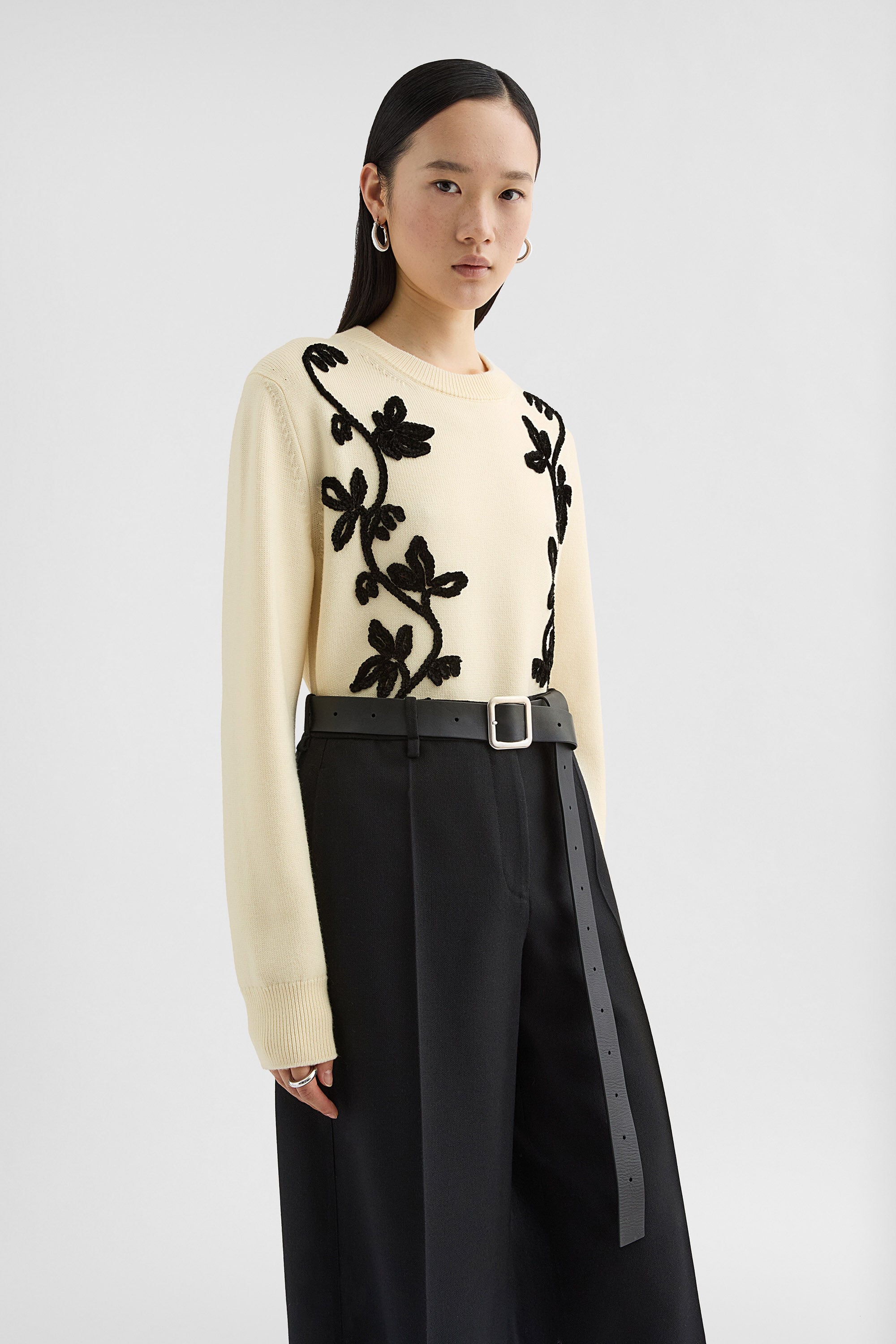 Wool Embroidered Sweater