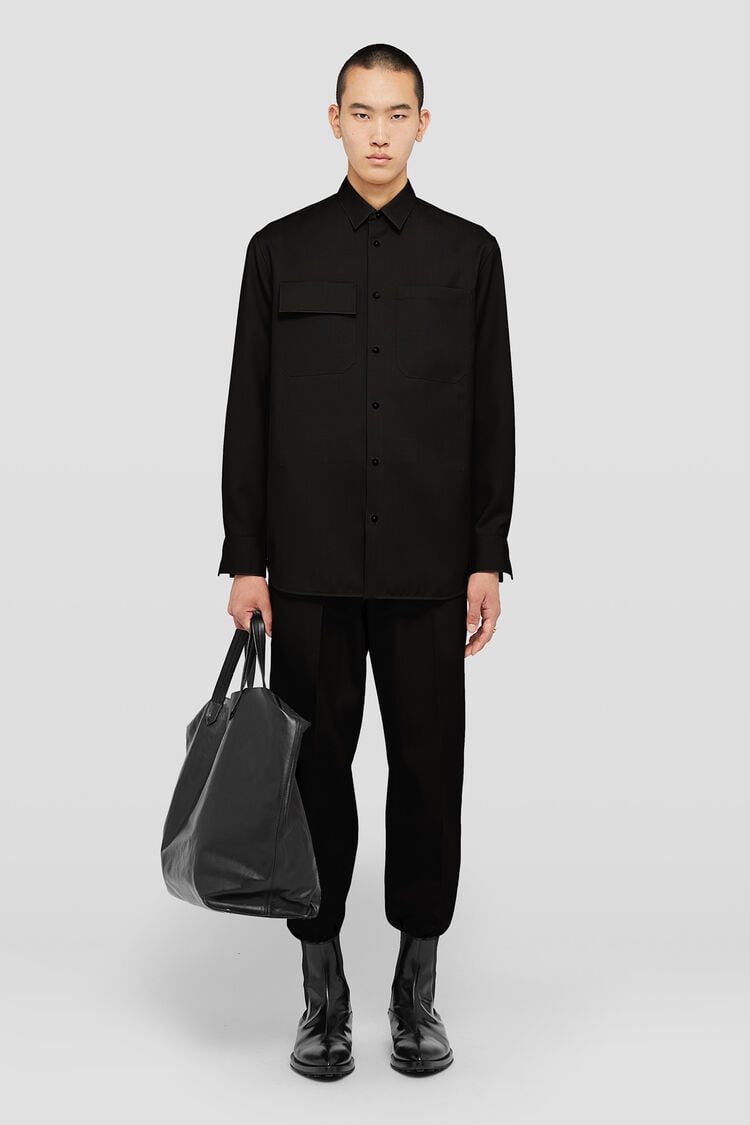 Lightweight Wool Gabardine Shirt - Shirts Lightweight Wool Gabardine Shirt - Shirts - Image 1