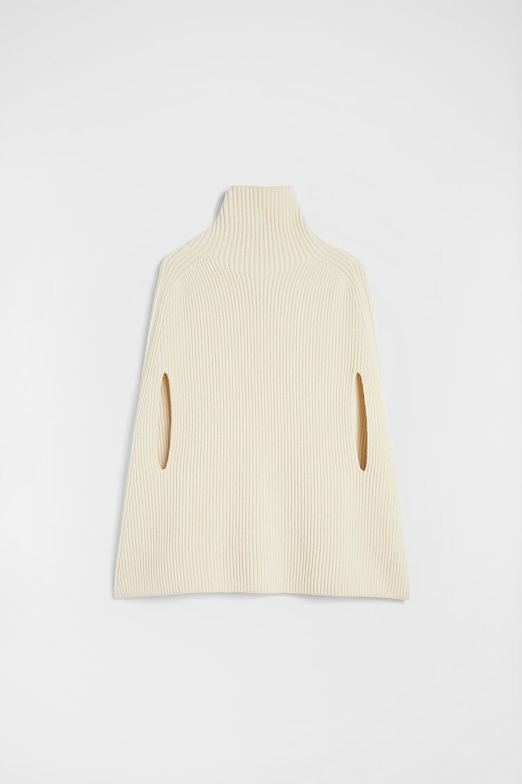 Midweight Wool High-Neck Cape - Sweaters Midweight Wool High-Neck Cape - Sweaters - Image 5