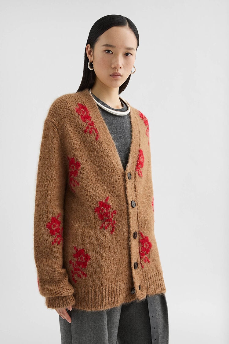Wool Blend V-Neck Cardigan - Cardigans Wool Blend V-Neck Cardigan - Cardigans - Image 2