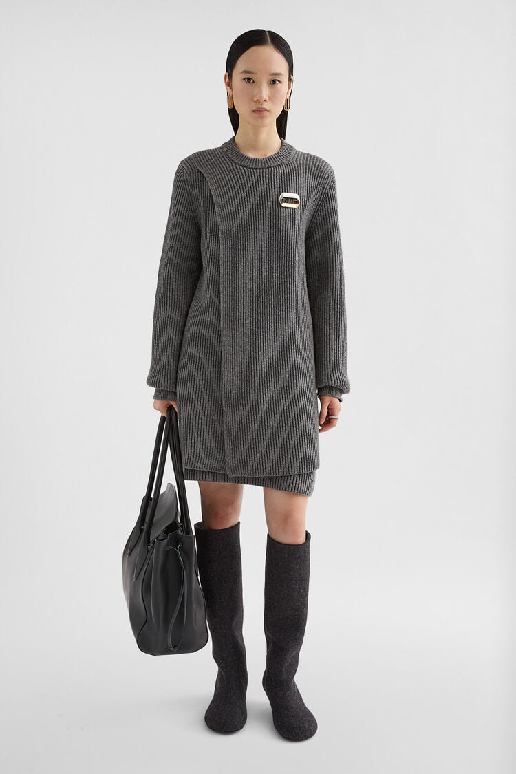 Midweight Wool Mini Dress - Sweaters Midweight Wool Mini Dress - Sweaters - Image 1
