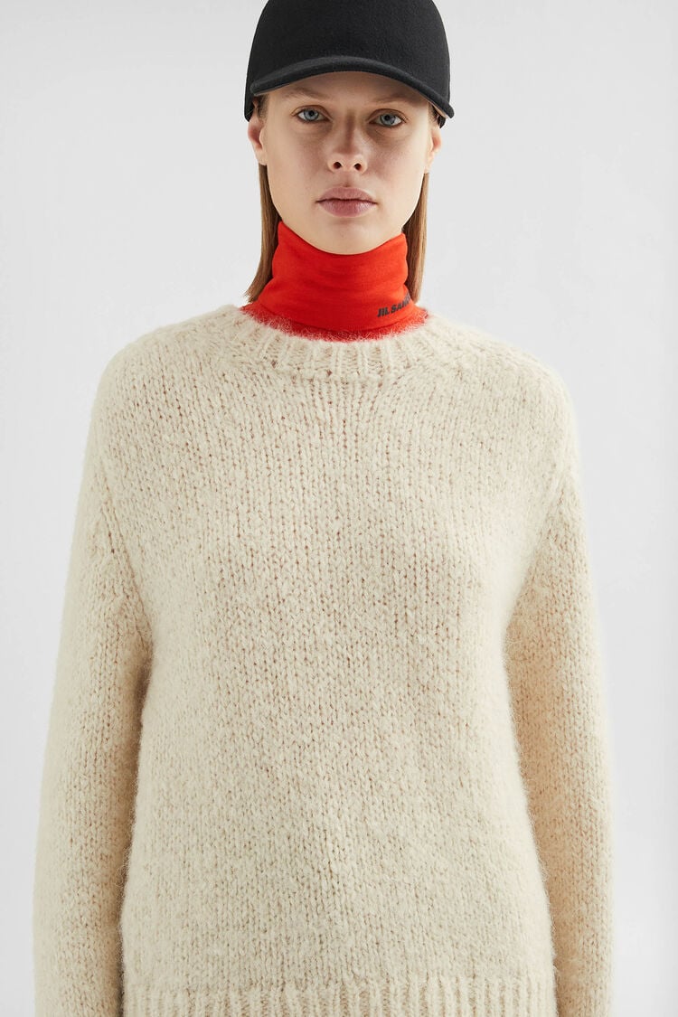 Wool Blend Crew-Neck Sweater - Sweaters Wool Blend Crew-Neck Sweater - Sweaters - Image 3