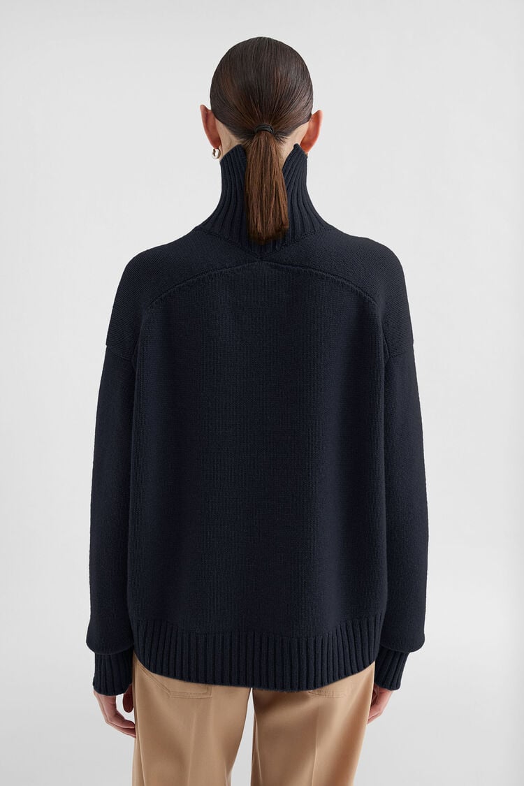 Cashmere Blend High-Neck Sweater - Sweaters Cashmere Blend High-Neck Sweater - Sweaters - Image 4
