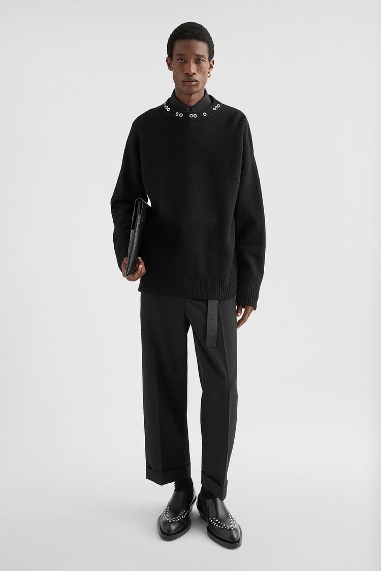 Lightweight Wool Crew-Neck Sweater - Knitwear Lightweight Wool Crew-Neck Sweater - Knitwear - Image 1