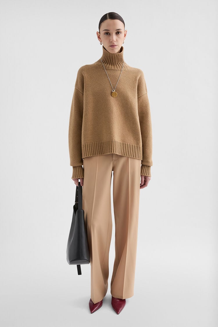 Cashmere Blend High-Neck Sweater - Knitwear Cashmere Blend High-Neck Sweater - Knitwear - Image 1