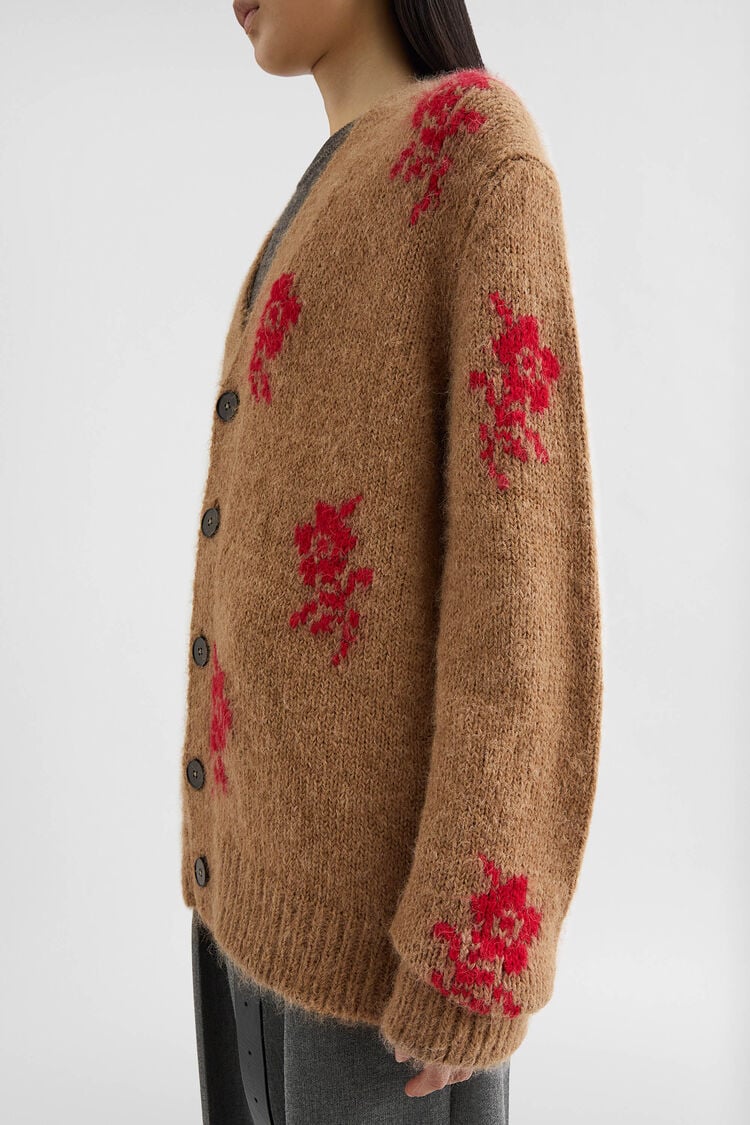Wool Blend V-Neck Cardigan - Cardigans Wool Blend V-Neck Cardigan - Cardigans - Image 3
