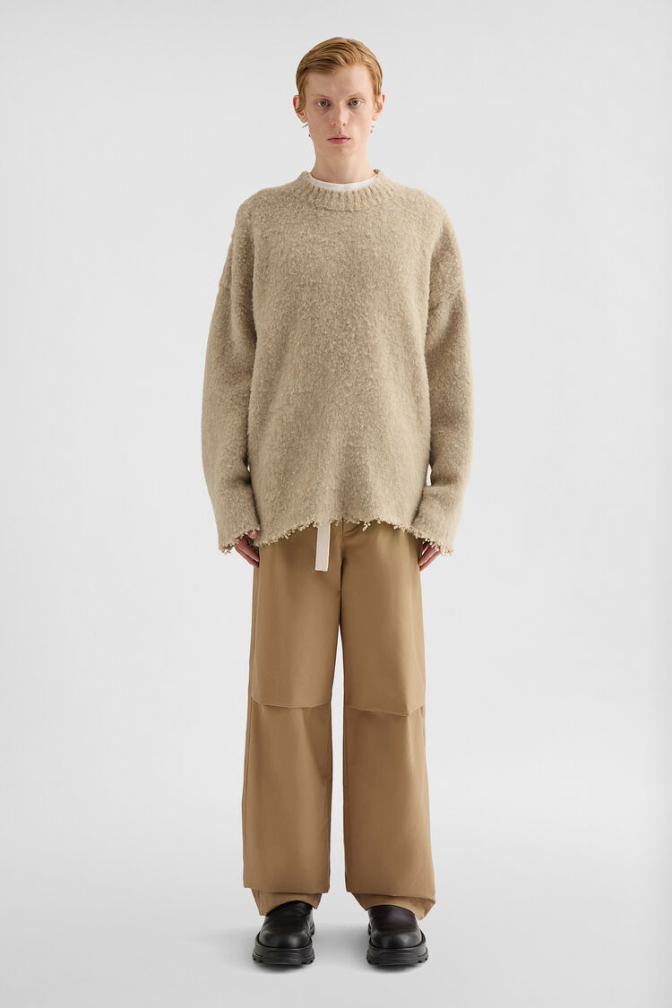 Wool Crew-Neck Sweater - Knitwear Wool Crew-Neck Sweater - Knitwear - Image 1