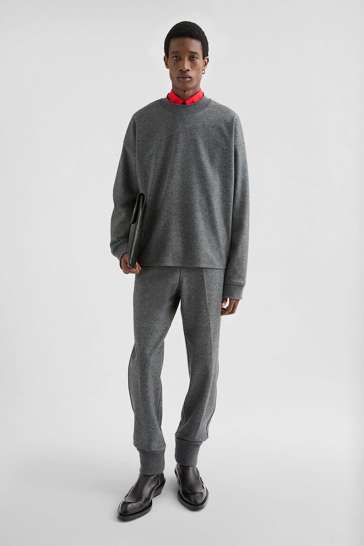 Wool Melton Crew-Neck Sweatshirt - Sweatshirts Wool Melton Crew-Neck Sweatshirt - Sweatshirts - Image 1
