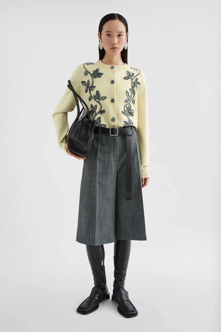 Wool Blend Embroidered Cardigan - Cardigans Wool Blend Embroidered Cardigan - Cardigans - Image 1