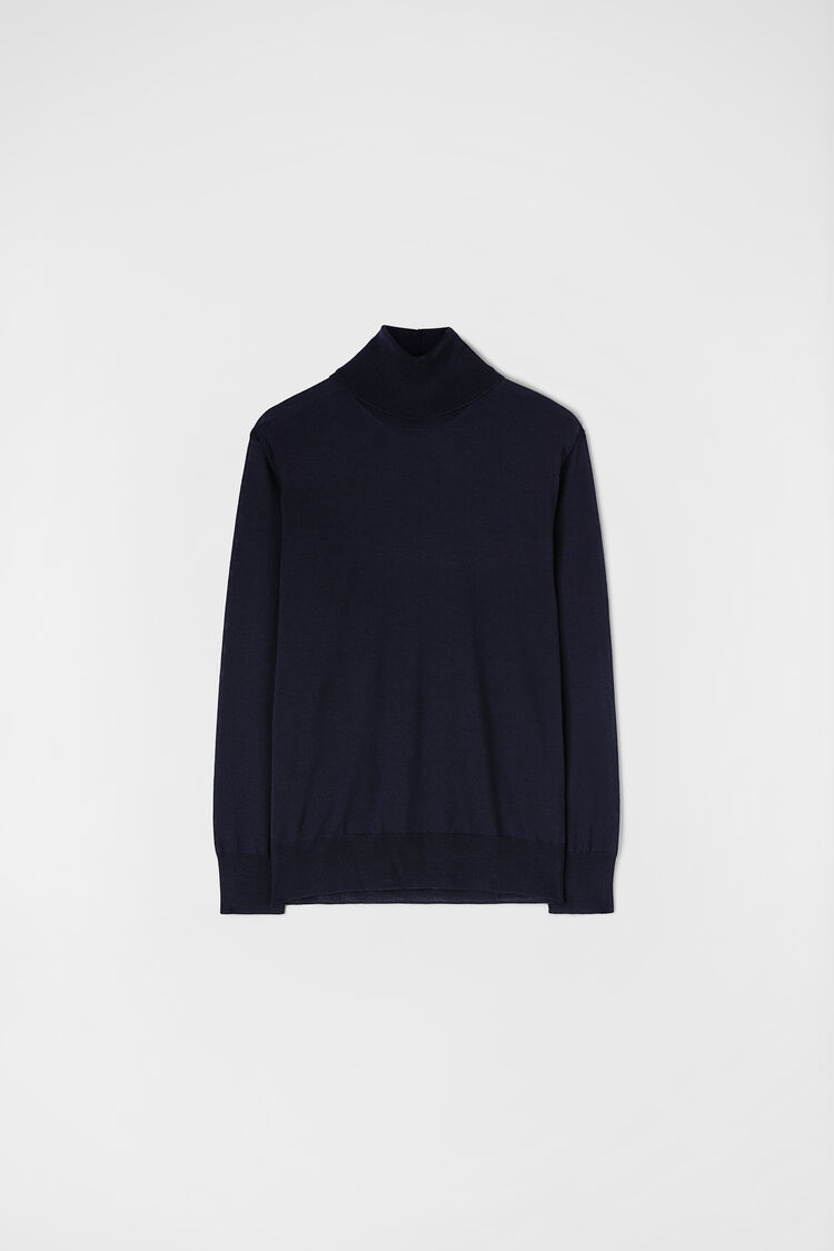 Lightweight Wool High-Neck Sweater - Knitwear Lightweight Wool High-Neck Sweater - Knitwear - Image 1