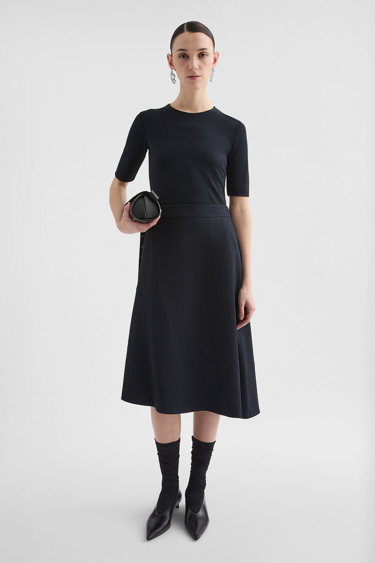Lightweight Wool Gabardine Asymmetrical Skirt - Skirts Lightweight Wool Gabardine Asymmetrical Skirt - Skirts - Image 1