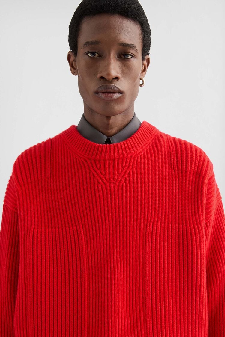 Wool Crew-Neck Sweater - Sweaters Wool Crew-Neck Sweater - Sweaters - Image 3