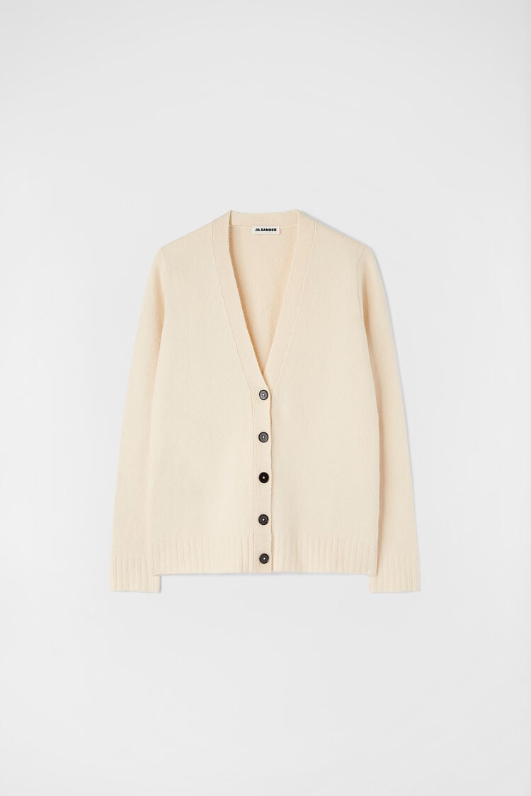 Cardigan mit V-Ausschnitt aus Wolle - Strick Cardigan mit V-Ausschnitt aus Wolle - Strick - Image 1