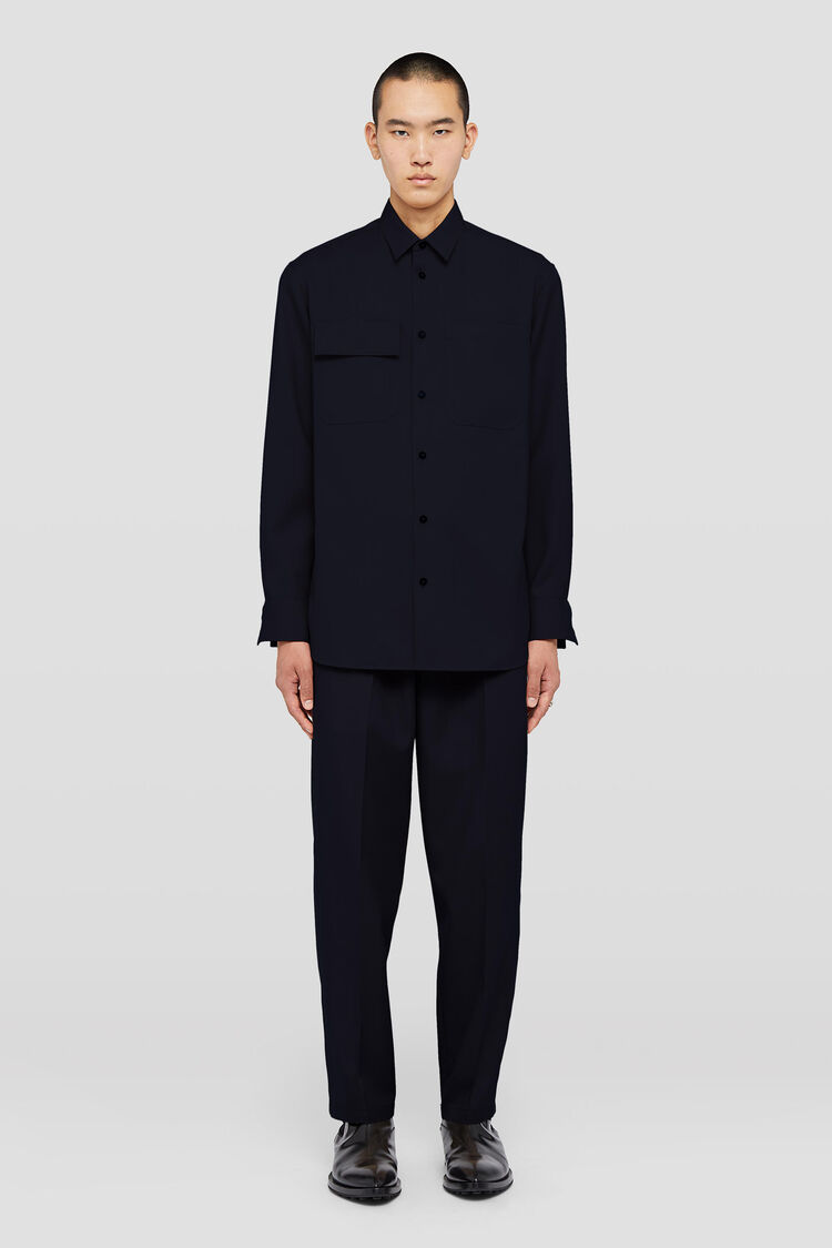 Lightweight Wool Gabardine Shirt - Shirts Lightweight Wool Gabardine Shirt - Shirts - Image 1
