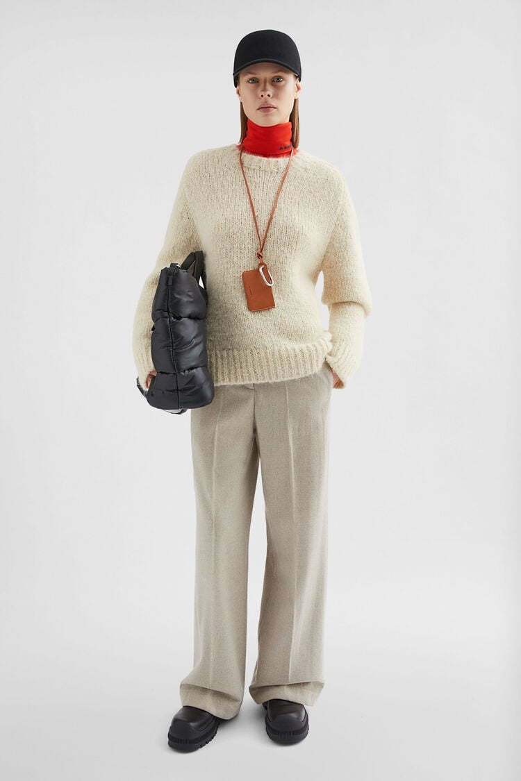 Wool Blend Crew-Neck Sweater - Knitwear Wool Blend Crew-Neck Sweater - Knitwear - Image 1