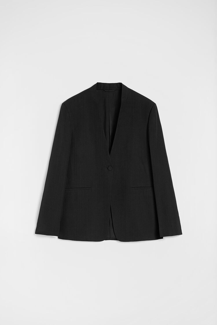 Silk Blend Tailored Jacket - Jackets Silk Blend Tailored Jacket - Jackets - Image 6