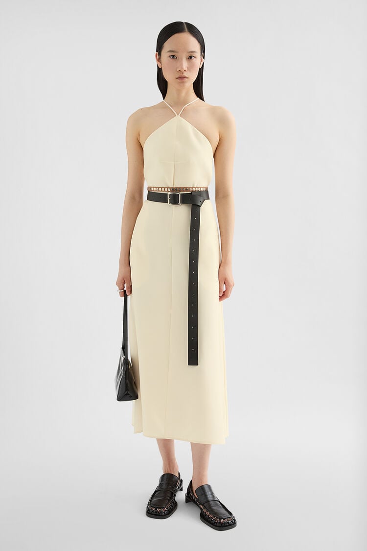 Neckholder-Kleid aus leichter Wollmischung - Kleider Neckholder-Kleid aus leichter Wollmischung - Kleider - Image 1