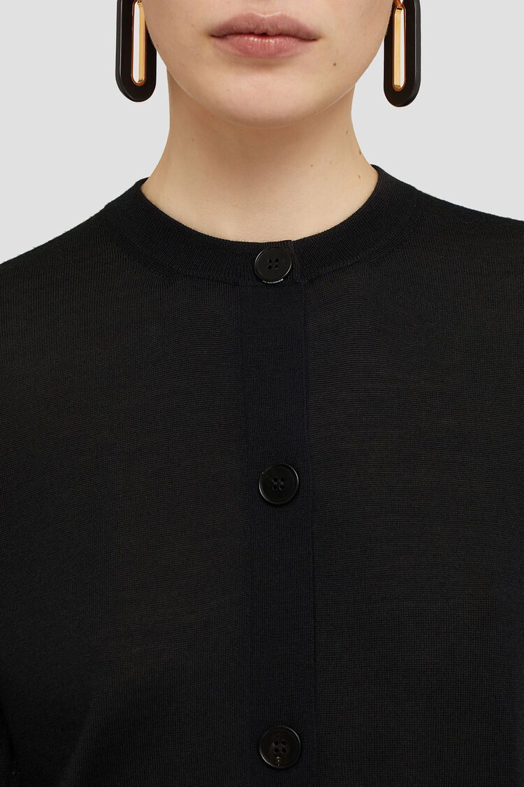 Cashmere Blend Crew-Neck Cardigan - Cardigans Cashmere Blend Crew-Neck Cardigan - Cardigans - Image 4