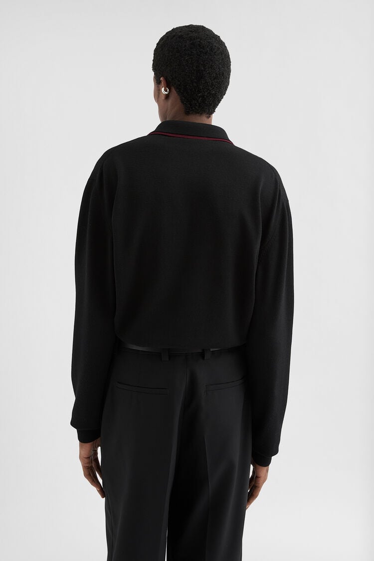 Lightweight Wool Polo Sweater - Sweaters Lightweight Wool Polo Sweater - Sweaters - Image 4