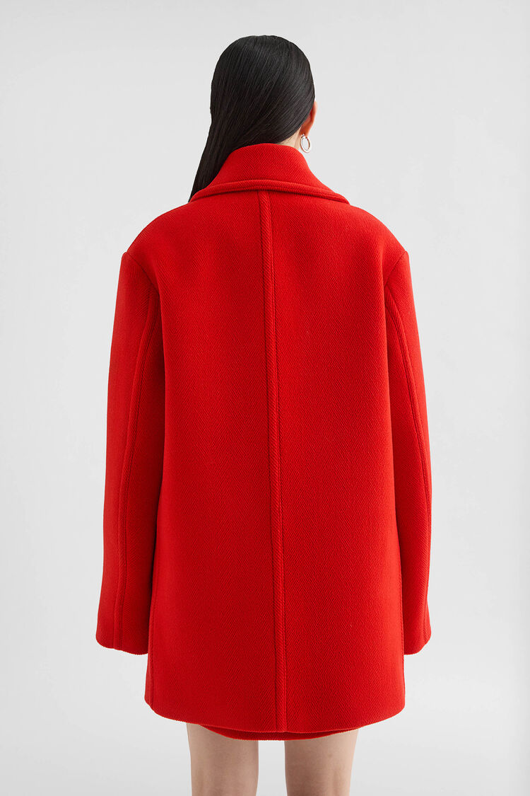 Wool Chevron Coat - Jackets Wool Chevron Coat - Jackets - Image 4