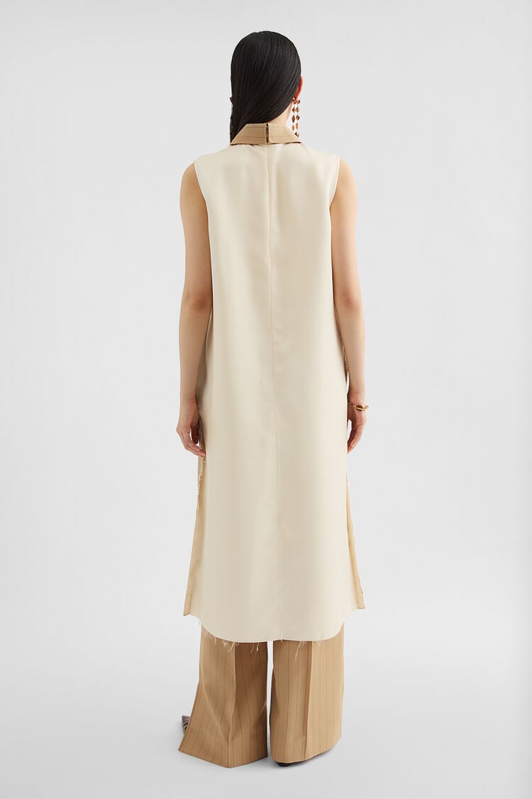 Wool Blend Pinstripe Shirt Dress - Dresses Wool Blend Pinstripe Shirt Dress - Dresses - Image 4