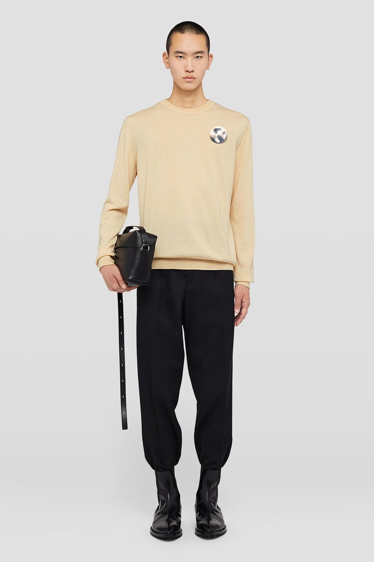 Lightweight Wool Crew-Neck Sweater - Knitwear Lightweight Wool Crew-Neck Sweater - Knitwear - Image 1