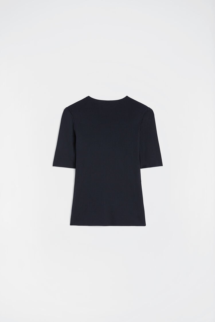 T-Shirt mit Rundhalsausschnitt aus fließender Viskose - Tops T-Shirt mit Rundhalsausschnitt aus fließender Viskose - Tops - Image 7