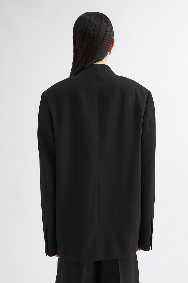 Silk Blend Tailored Jacket - Jackets Silk Blend Tailored Jacket - Jackets - Image 4