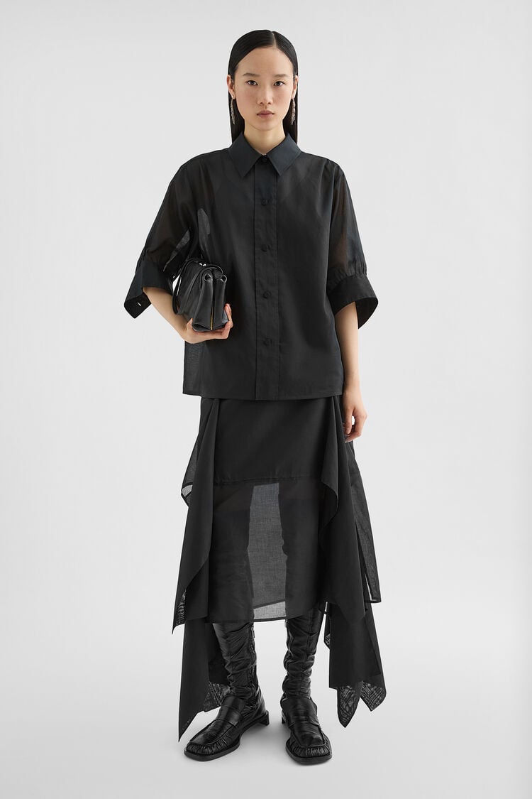 Cotton Muslin Panelled Skirt - Skirts Cotton Muslin Panelled Skirt - Skirts - Image 1