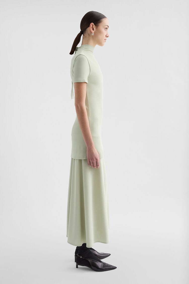 Fluid Viscose High-Neck Dress - Dresses Fluid Viscose High-Neck Dress - Dresses - Image 2