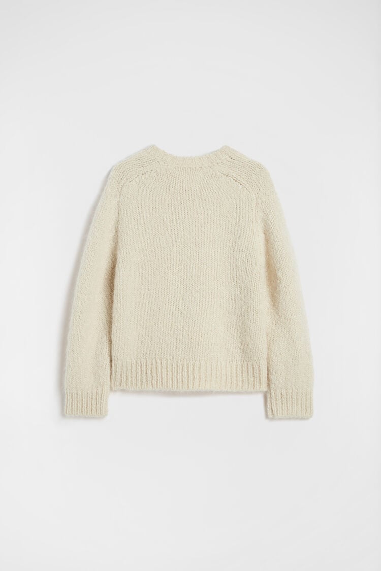 Wool Blend Crew-Neck Sweater - Sweaters Wool Blend Crew-Neck Sweater - Sweaters - Image 7