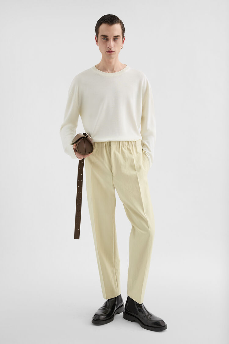 Midweight Wool Crew-Neck Sweater - Knitwear Midweight Wool Crew-Neck Sweater - Knitwear - Image 1