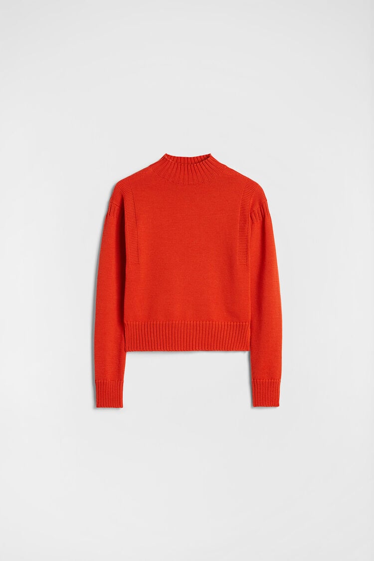 Wool Mock-Neck Sweater - Sweaters Wool Mock-Neck Sweater - Sweaters - Image 5