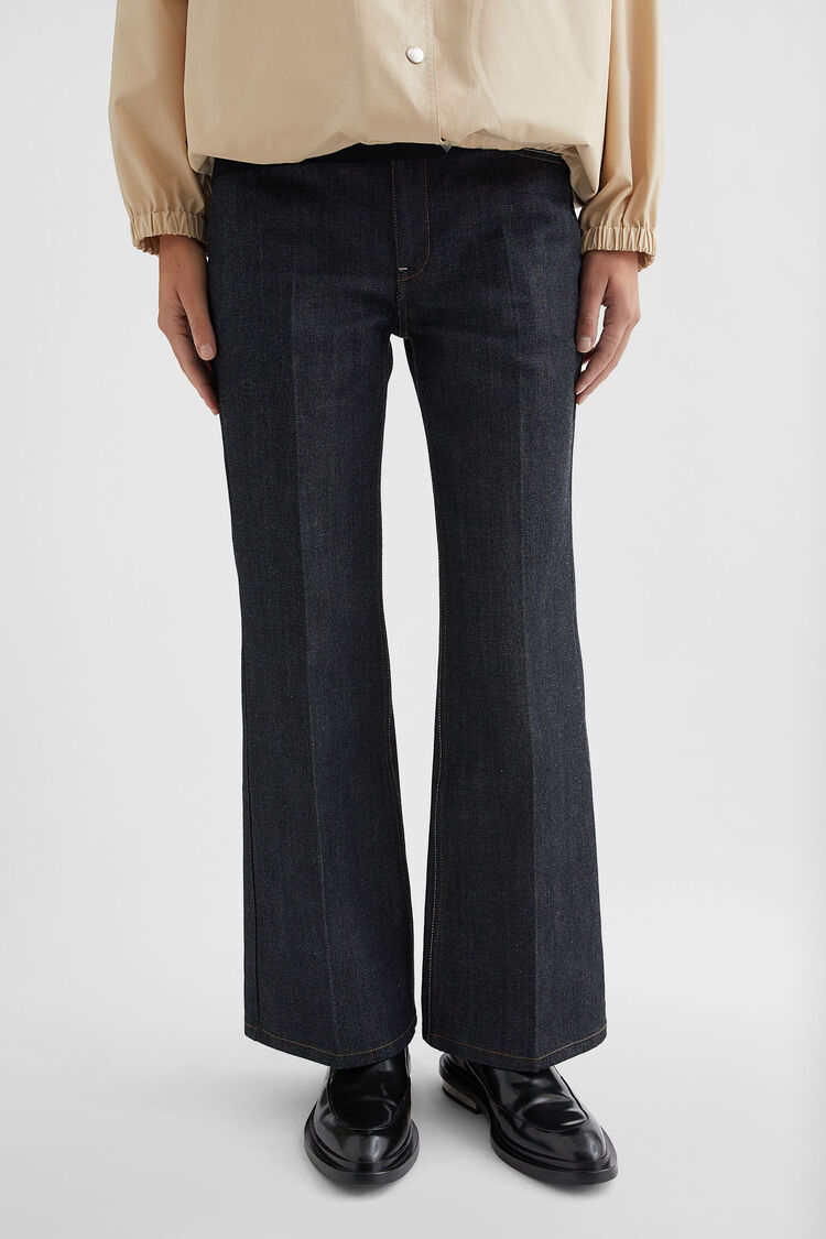 Flared Denim Trousers - Trousers Flared Denim Trousers - Trousers - Image 2