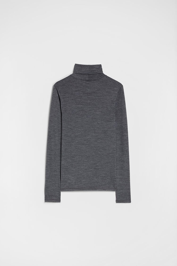 Lightweight Wool Blend High-Neck T-Shirt - T-shirts Lightweight Wool Blend High-Neck T-Shirt - T-shirts - Image 7