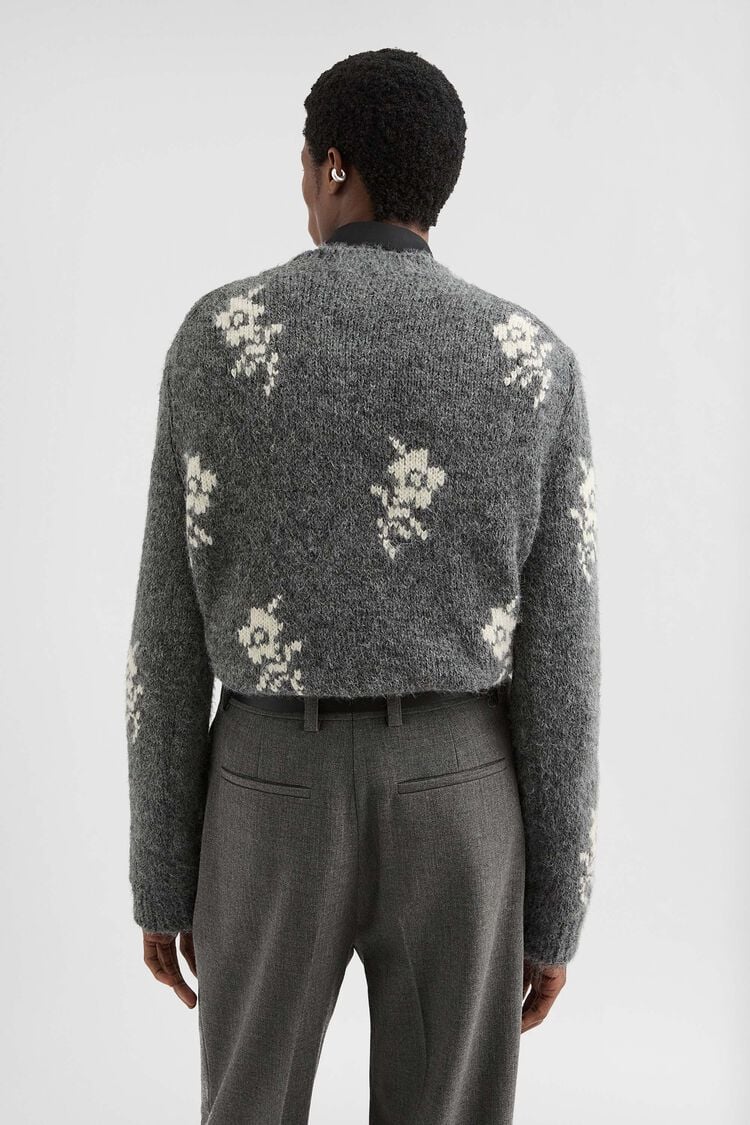 Pullover mit Rundhalsausschnitt aus Wollmischung - Strick Pullover mit Rundhalsausschnitt aus Wollmischung - Strick - Image 4