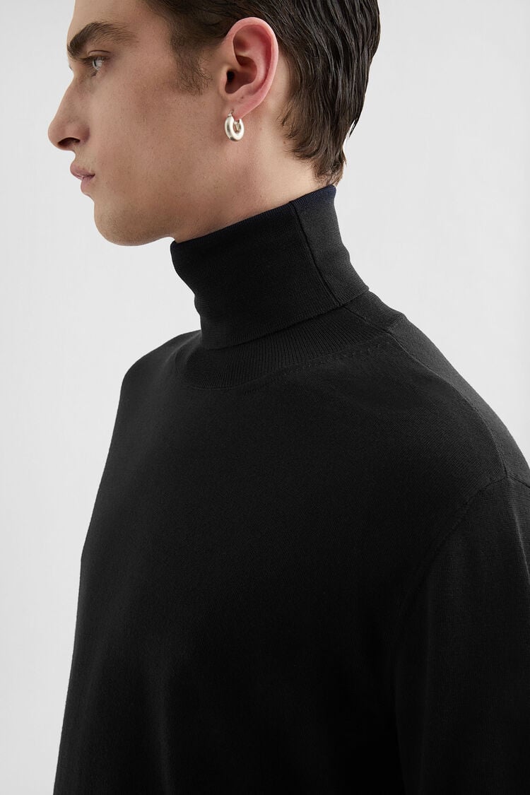 Maglione a collo alto in lana leggera - Maglioni Maglione a collo alto in lana leggera - Maglioni - Image 3