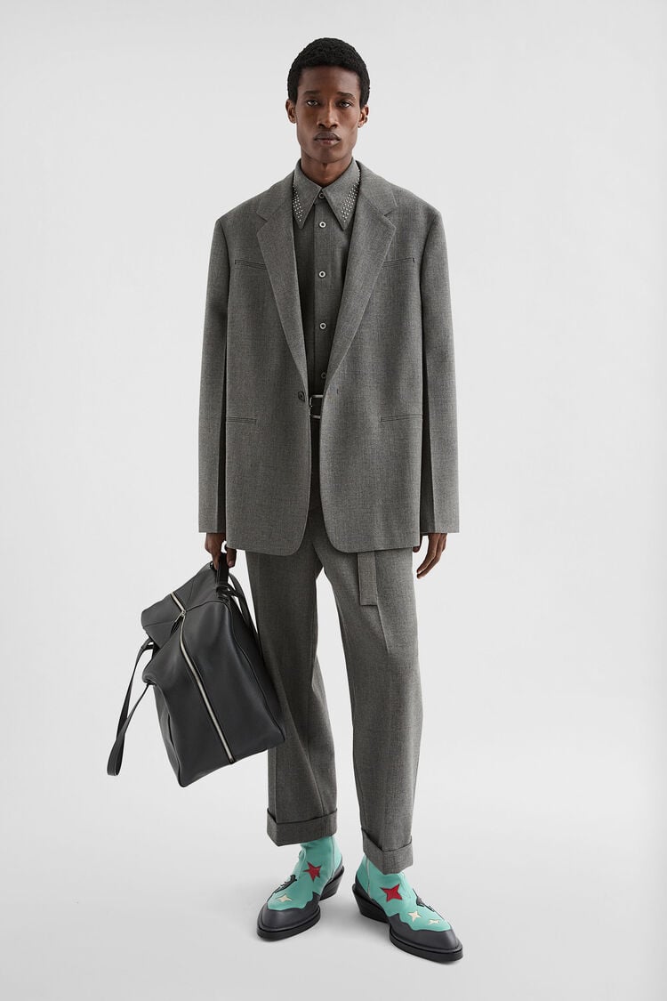Wool Canvas Tailored Jacket - Jackets Wool Canvas Tailored Jacket - Jackets - Image 1