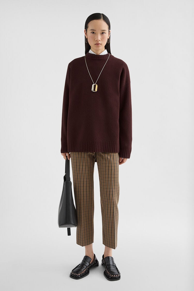 Wool Crew-Neck Sweater - Knitwear Wool Crew-Neck Sweater - Knitwear - Image 1
