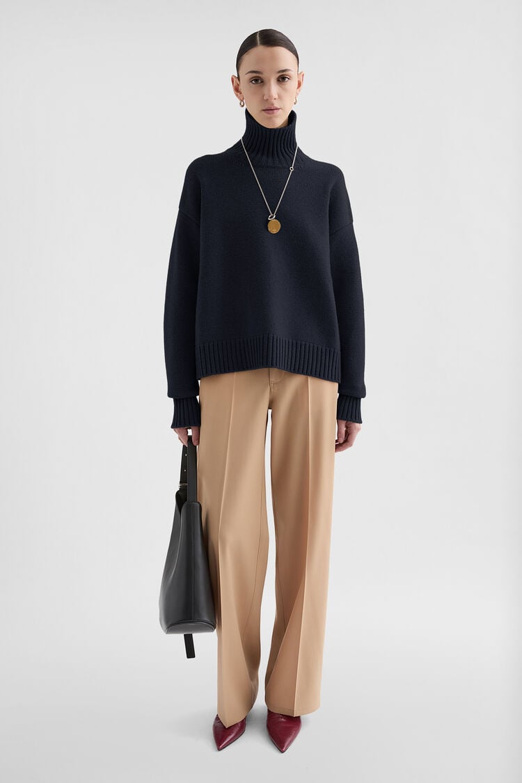 Cashmere Blend High-Neck Sweater - Knitwear Cashmere Blend High-Neck Sweater - Knitwear - Image 1