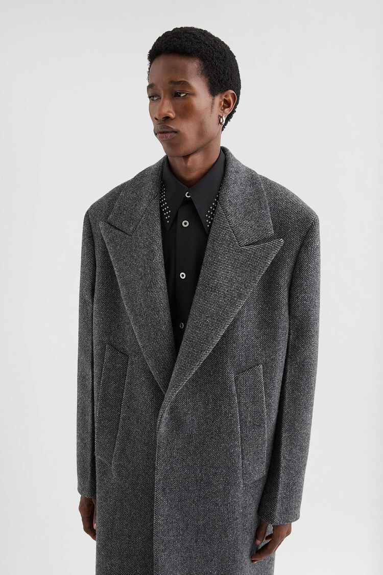 Massgeschneiderter Mantel aus Wollgabardine - Mäntel Massgeschneiderter Mantel aus Wollgabardine - Mäntel - Image 3