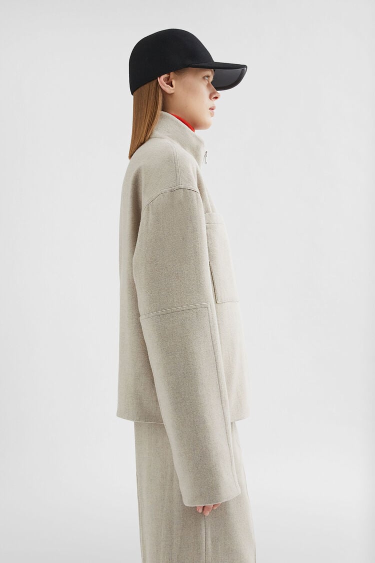 Felt Wool Padded Blouson - Jackets Felt Wool Padded Blouson - Jackets - Image 2
