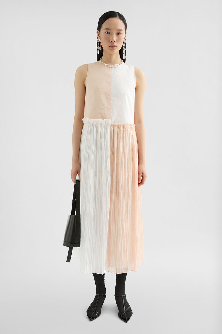Cotton Muslin Pleated Dress - Dresses Cotton Muslin Pleated Dress - Dresses - Image 1