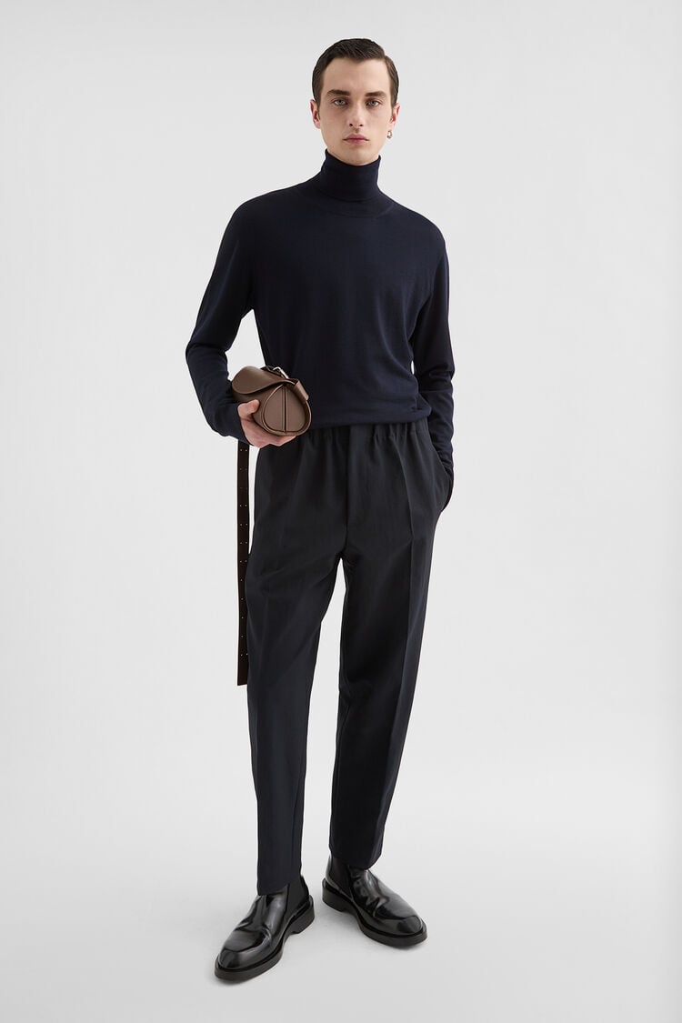 Lightweight Wool High-Neck Sweater - Knitwear Lightweight Wool High-Neck Sweater - Knitwear - Image 1